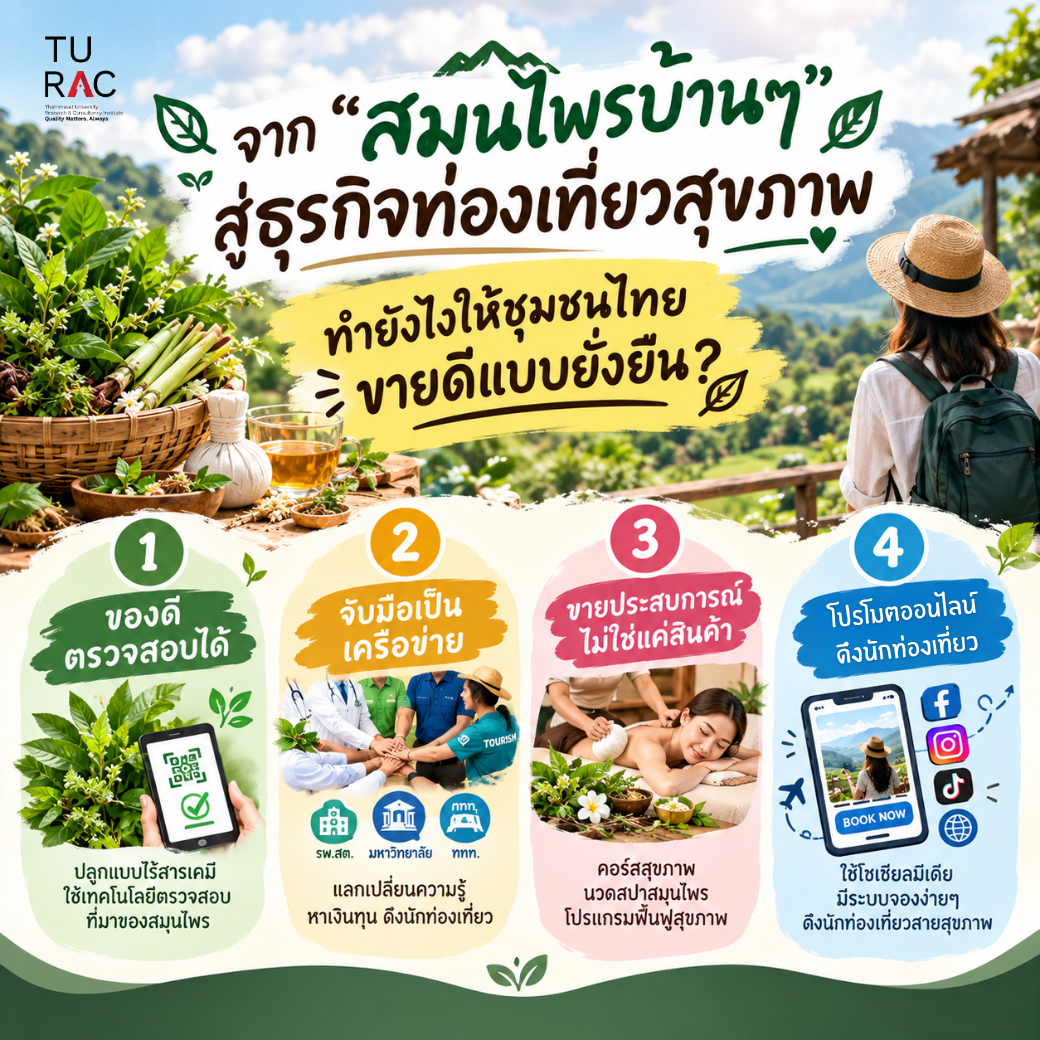 🌿 จาก "สมุนไพรบ้าน ๆ " สู่ธุรกิจท่องเที่ยวสุขภาพ! ทำยังไงให้ชุมชนไทยขายดีแบบยั่งยืน?